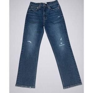 Derek Lam 10 Crosby Denim Straight Leg‎ Distressed Jeans Womens Size 26 Blue